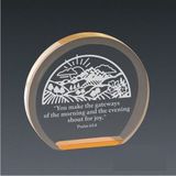 Custom Gold Acrylic Round Award (5