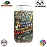 Custom Premium Mossy Oak Or Realtree Full Color Dye Sublimated Collapsible Neoprene Can Insulator, 1/8