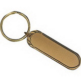 Custom Oblong Key Tag - Gold, Silver or Bronze