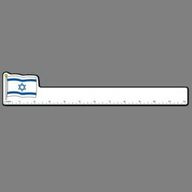 12" Ruler W/ Full Color Flag of Israel