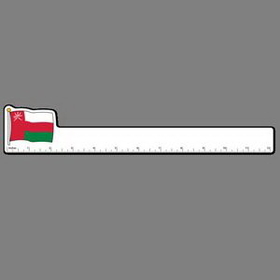 12" Ruler W/ Full Color Flag Of Oman