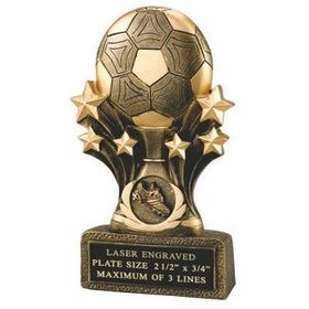 Custom Resin Trophy (Soccer Star), 5 3/4" L x 3 1/4" W