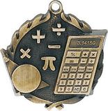 Custom Sculptured Math Medal 1.75