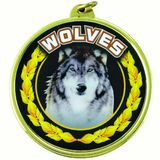 Custom TM Medal Series w/ Wolves Scholastic Mascot Mylar Insert