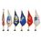 Custom 8' Pole & 3' x 5' Flag - Military and US Indoor Presentation Set, Price/piece