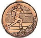 Custom 500 Series Stock Medal (Female Track & Field) Gold, Silver, Bronze