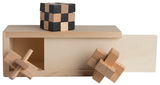 Custom 3 in 1 Wooden Puzzle Box Set, 6.5