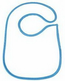 Custom Terry Cotton Baby Bib W/ Clear Pvc Front Lining - Side Closure (9-1/4"x13")