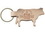 Custom 2-Sided Natural Leather Cow Keychain, Price/piece