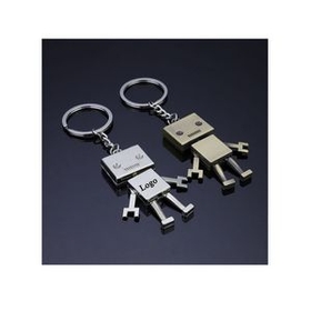 Custom Robot-shape Metal Keychain, 4.65" L x 1.81" W x 0.31" H