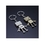 Custom Robot-shape Metal Keychain, 4.65" L x 1.81" W x 0.31" H, Price/piece