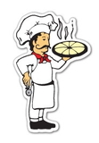 Custom Pizza Chef Cone Magnet - 5.1-7 Sq. In. (30MM Thick)