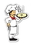 Custom Pizza Chef Cone Magnet - 5.1-7 Sq. In. (30MM Thick), Price/piece