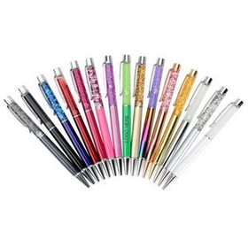 Custom Glitter Powder Ballpoint Pen, 2/5" W x 5 1/2" H