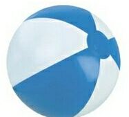 Custom 6" Inflatable Light Blue & White Beach Ball
