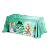 Custom 3-Sided Throw Style Table Covers Full Color Dye Sublimation Imprint - Fits 6 Foot Table, 72