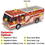 Custom Paper Rescue Fire Truck, 8.75" L x 2.375" W x 3" H, Price/piece