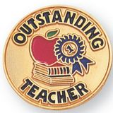 Blank Scholastic Award Pin (Outstanding Teacher), 3/4