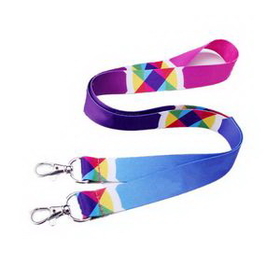 Custom Full-color Dye Sublimation Polyester Lanyard, 35 2/5" L x 4/5" W