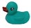 Custom Rubber Teal Duck, 3 3/4" L x 3" W x 2 /8" H, Price/piece