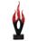 Custom Red/Black Flame Art Glass Award (16 1/4"), Price/piece