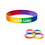 Custom Rainbow Silicone Bracelet / Wristband, 8" W x 1/2" H, Price/piece