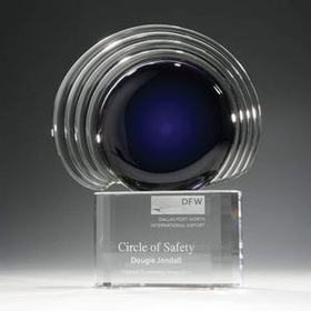 Custom Signature Series Black Sapphire Orb Award, 8 1/2" H x 6 3/4" W