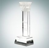 Custom Pillar of Success Optical Crystal Pate De Verre Award, 11 3/8