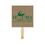 Custom Fan - Square Shape Recycled Paper Hand Fan Single - Wood Stick Handle, Price/piece