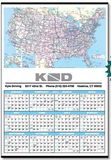 Custom US Map Year-In-View Calendar - Thru 5/31/12