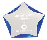 Custom Clear Luminary Star Acrylic Award w/ Blue Trim (5