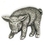Blank Animal Pin - Pig, 15/16" W X 9/16" H, Price/piece