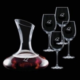 Custom 40 Oz. Edenvale Carafe with 4 Wine Glass