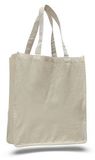 12 Oz. Natural Canvas Book Tote Bag w/ Full Gusset - Blank (14