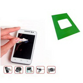 Custom Removable Microfiber Phone Screen Cleaner, 1 1/5" L x 1 1/5" W