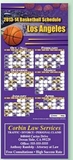 Custom Basketball Professional Sports Schedule Magnet
