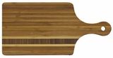 Custom Bamboo Small Inlay Bread Board with Handle, 13