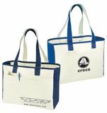 Custom Large Grocery Shopping Canvas Tote Bag with Front & Inside Pocket