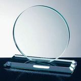 Custom Circle W/ Slant Edge Base Award (Large) - Screened