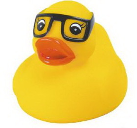 Custom Rubber Study Duck, 3 1/2" L x 3" W x 2 7/8" H