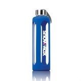 Custom The Pure Glass/Silicone Bottle - 17oz Blue, 2.625