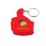 Custom Thumbs Tape Measure W/ Key Chain,With Digital Full Color Process, 1 5/8