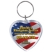 Custom Heart Shaped Acrylic Key Tag, 2.13" W x 2.04" H