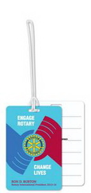 Custom Write-On Luggage Tags .020 Plastic (16 sq/in) Full Color - 6" Loop