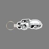 Key Ring & Punch Tag - Flatbed Tow Truck (3/4 View)