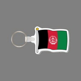 Key Ring & Full Color Punch Tag W/ Tab - Flag of Afghanistan