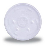 Blank Clear 16 Oz. to 20 Oz. Foam Cup Straw-Slotted Lid