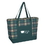 Custom Crawford Plaid Tote Bag, 23 3/4" W x 14 1/2" H, Price/piece