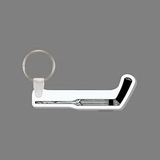 Key Ring & Punch Tag W/ Tab - Hockey Stick