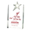 Custom Crystal & Silver Star Trophy Award, 3 3/4" W x 5 3/4" H x 1 1/4" D